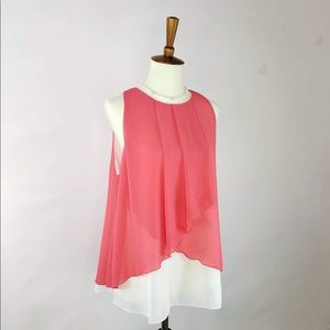 Barbara Basil’s Coliez Coral and White Top